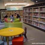 Sit at the children's section?