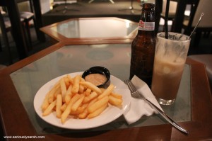 Fries and a root beer float
